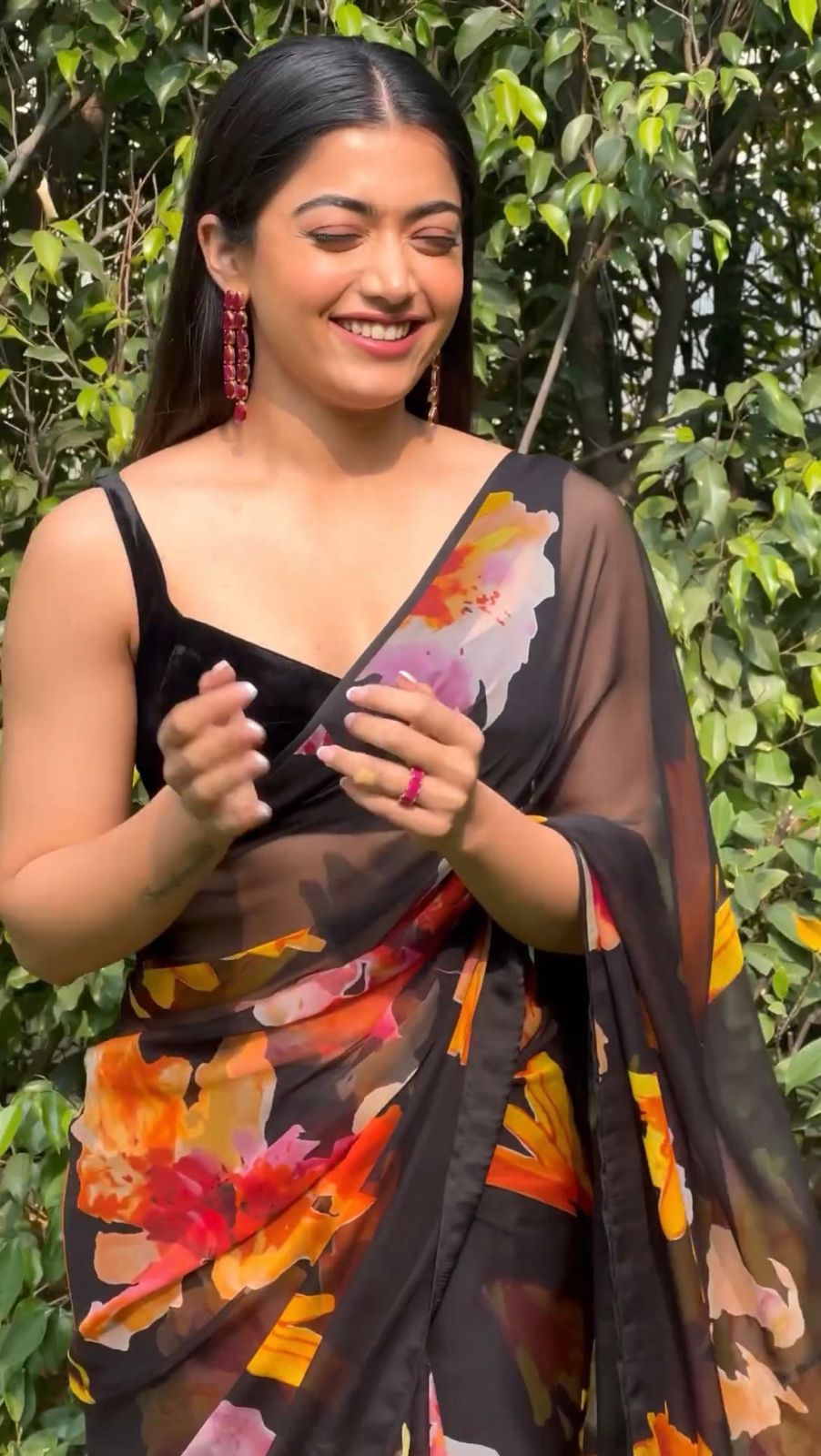 Trending Designer Faux Georgette Printed Saree With Viscos Velvet Blouse