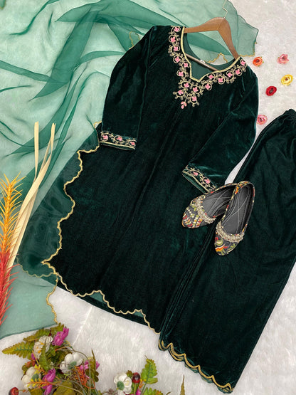 Viscose Kurtis Pent Dupatta Set For Women