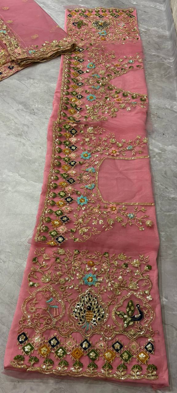 Pink Color Net Sequence Lehenga Choli