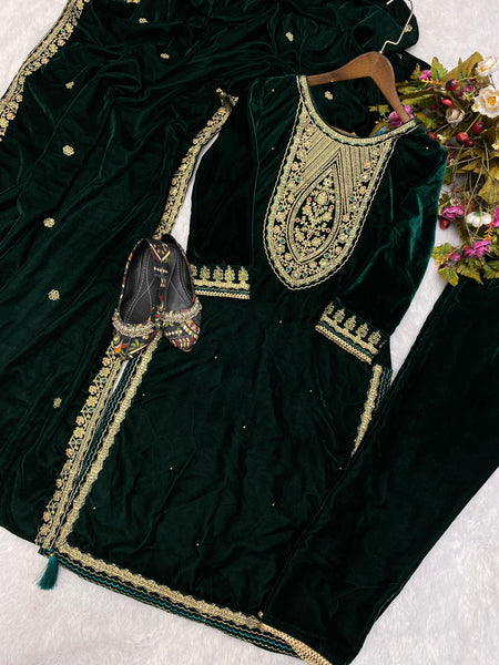 Latest Green Plazzo salwar suit for women