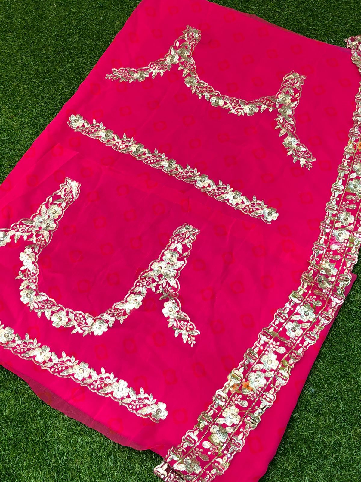 Latest Rani Georgette Printed Ruffle Lehenga Choli For Women