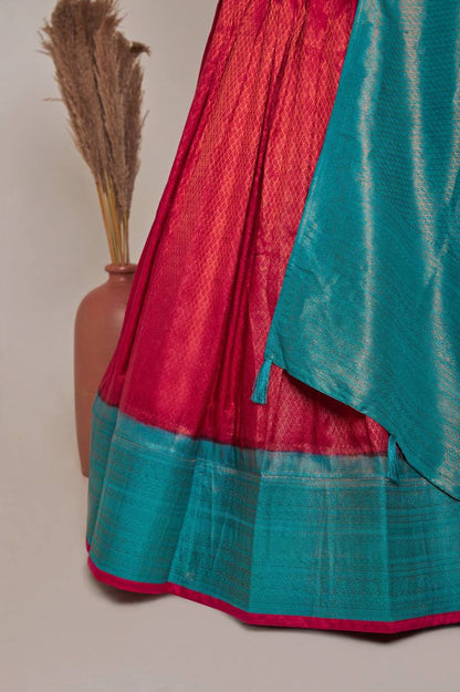 Party Wear Latest Jacquard Silk semi stitched lehega with zumkha