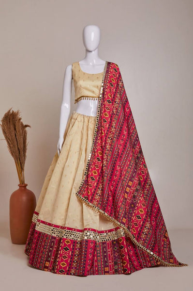 Jacquard Silk Reach look lehenga choli for women