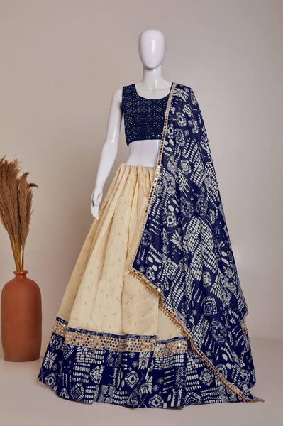 Velvet Silk Jacquard Silk Lehenga Choli