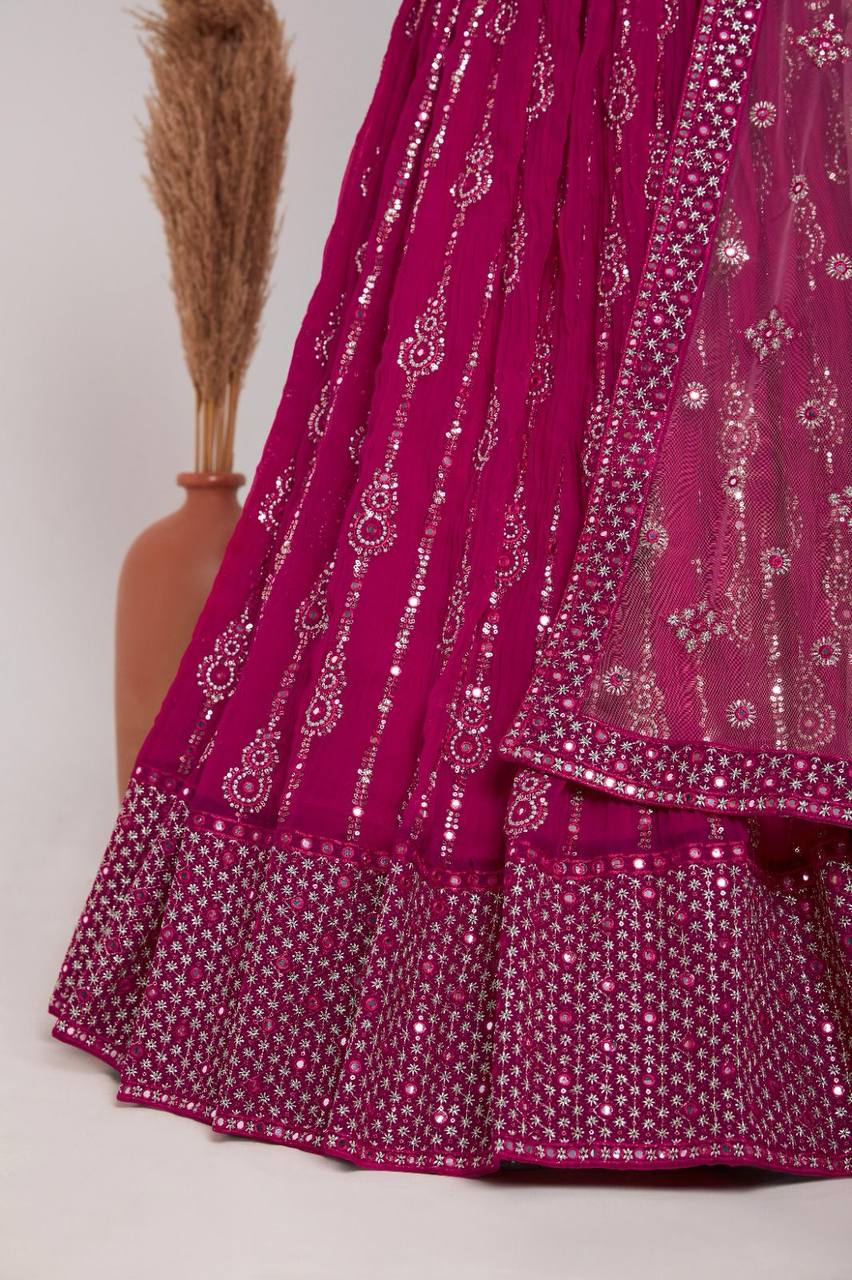 Party Wear Designer latest Georgette Embroidery Lehenga Choli