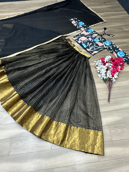 Party Wear Stitched Lehenga For Women