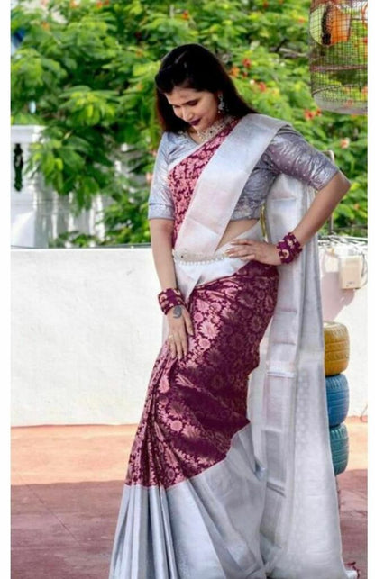 Reach Pallu Jacquard Saree For Women KP-3090