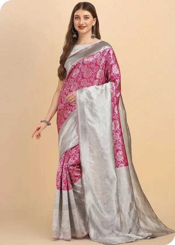 Reach Pallu Jacquard Saree For Women KP-3090
