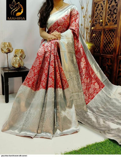 Reach Pallu Jacquard Saree For Women KP-3090