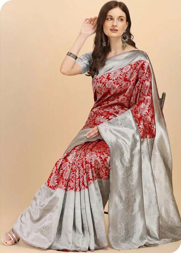 Reach Pallu Jacquard Saree For Women KP-3090