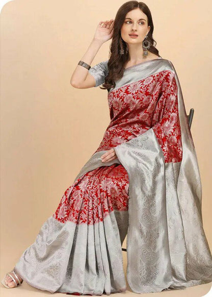 Reach Pallu Jacquard Saree For Women KP-3090