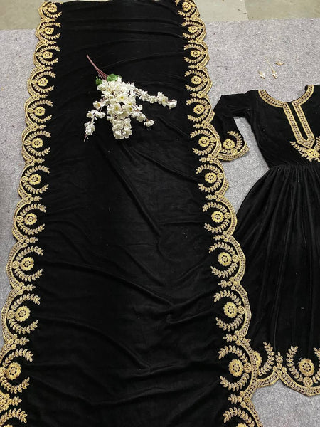 Blackvelvet Designer Party Wear Winter Collection Look Gowns Dupatta Set Read to wear