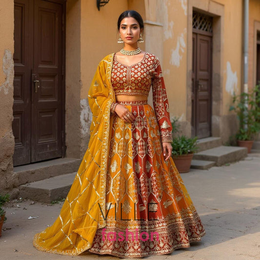 Wedding Wear Georgette Sequence Lehenga Choli