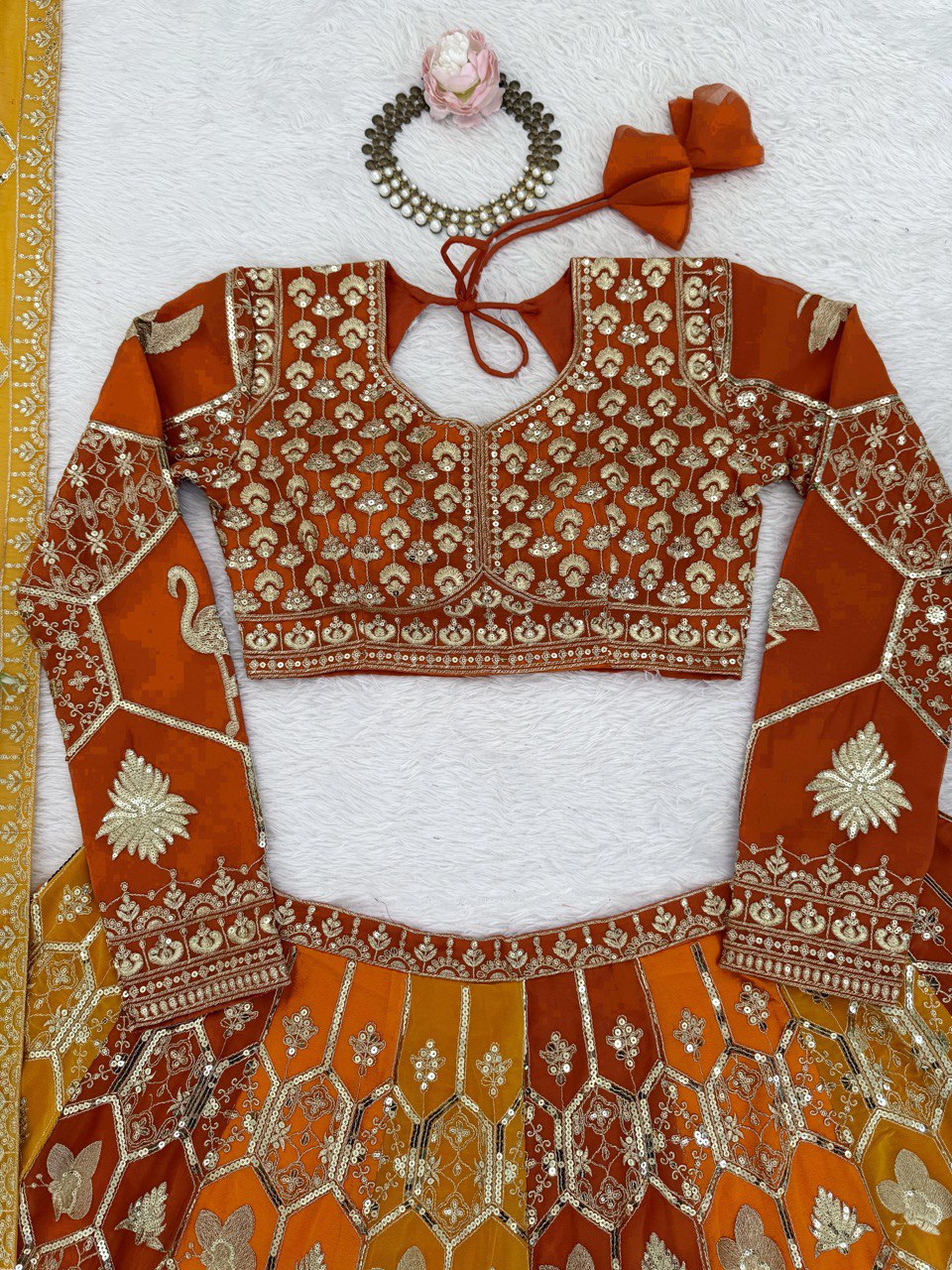 Wedding Wear Georgette Sequence Lehenga Choli