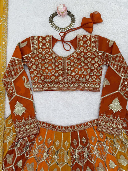 Wedding Wear Georgette Sequence Lehenga Choli