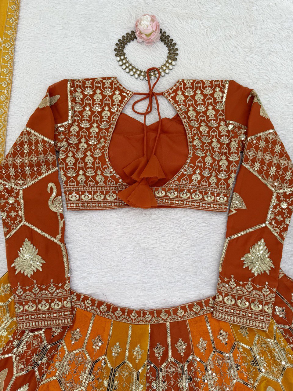 Wedding Wear Georgette Sequence Lehenga Choli