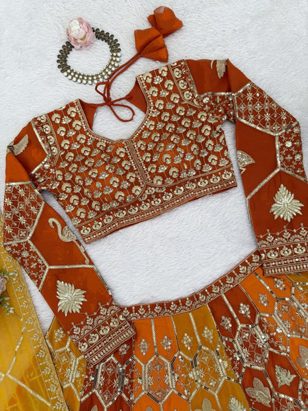 Wedding Wear Georgette Sequence Lehenga Choli