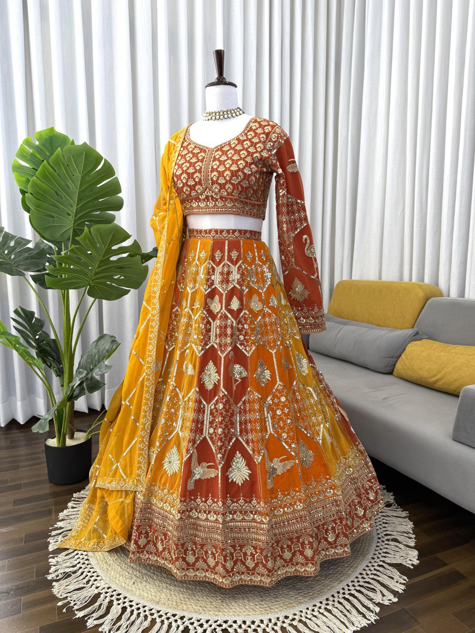 Wedding Wear Georgette Sequence Lehenga Choli