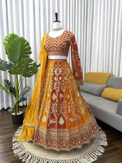 Wedding Wear Georgette Sequence Lehenga Choli