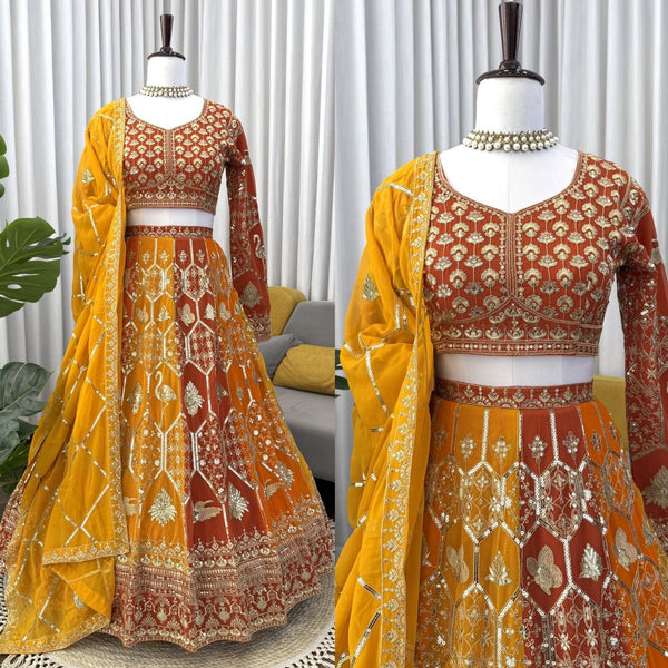 Wedding Wear Georgette Sequence Lehenga Choli
