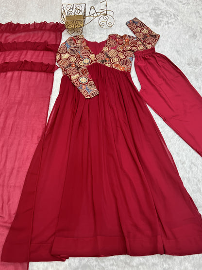 Ville Fashion Women Long Kurta Dupatta Set