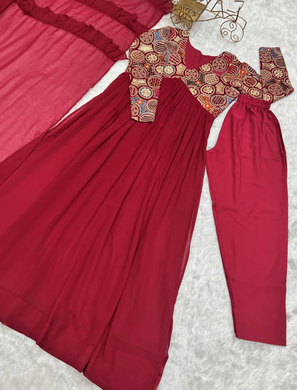 Ville Fashion Women Long Kurta Dupatta Set