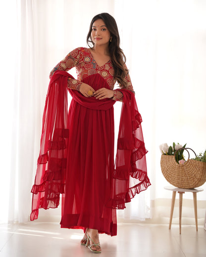 Ville Fashion Women Long Kurta Dupatta Set