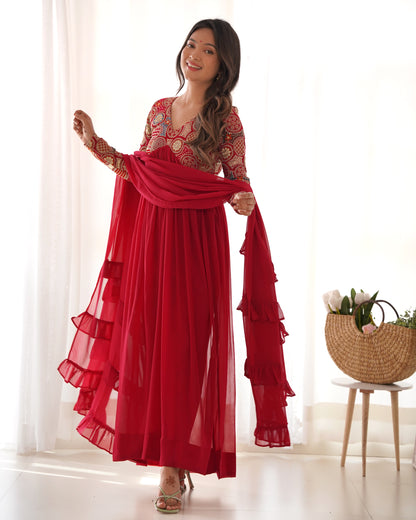 Ville Fashion Women Long Kurta Dupatta Set