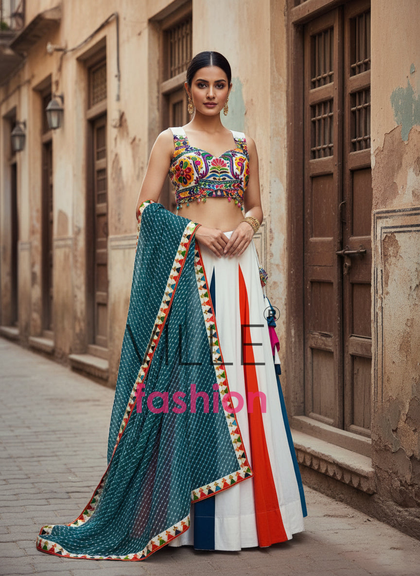 Rayon Mirror Kodi Work Lehenga Choli