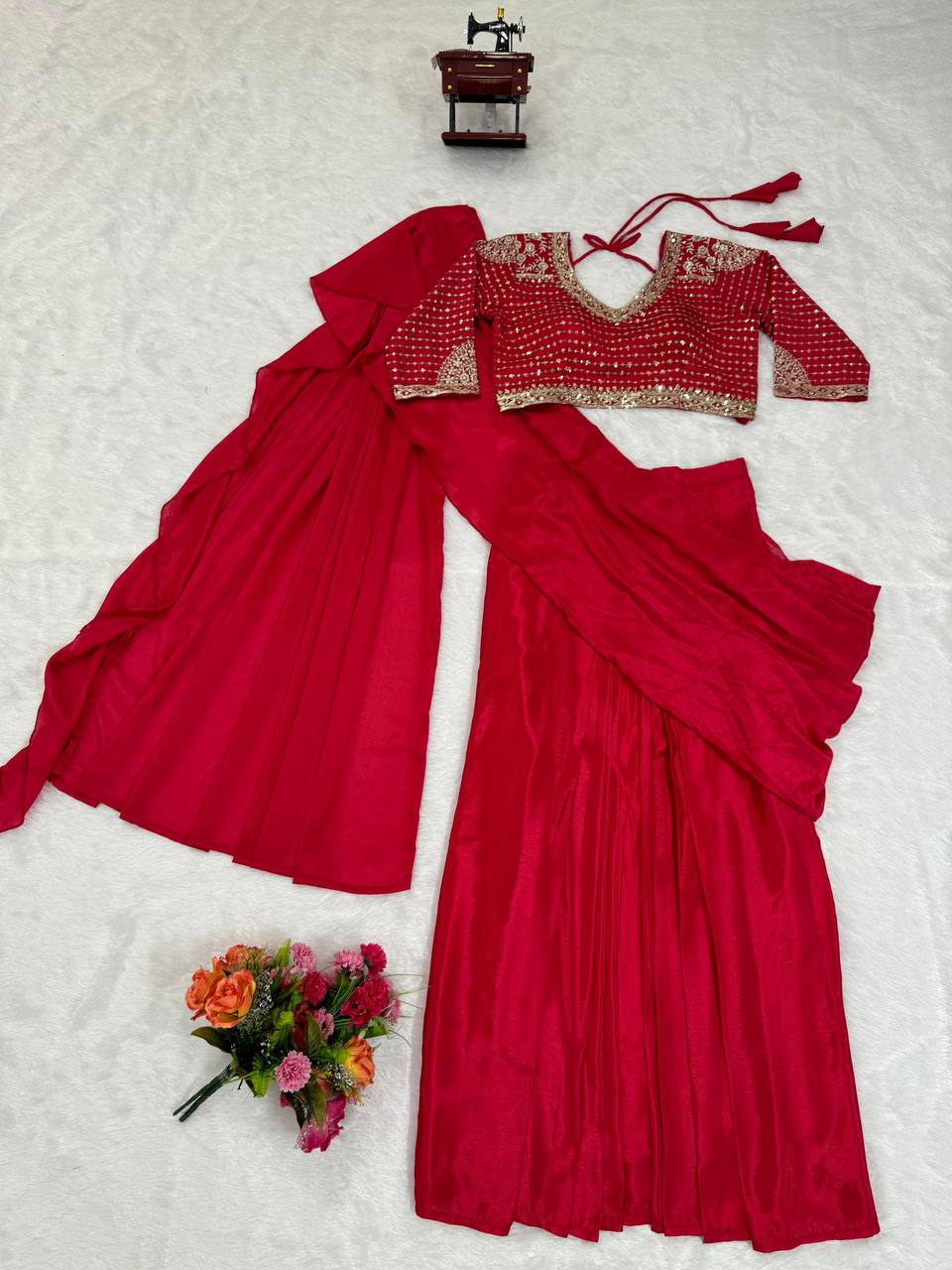 Ready To Wear Saree with Full Stitched Blouse