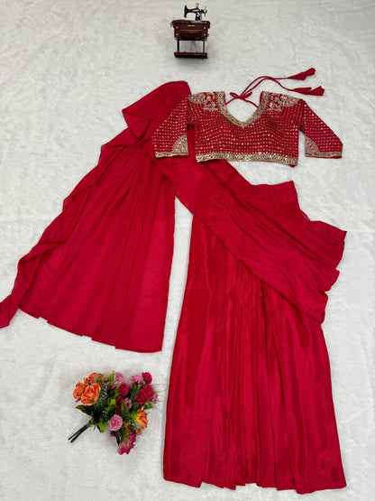 Ready To Wear Saree with Full Stitched Blouse