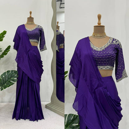 Ready To Wear Saree with Full Stitched Blouse