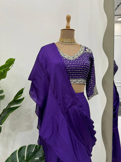 Ready To Wear Saree with Full Stitched Blouse