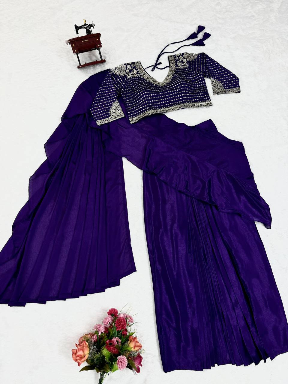 Ready To Wear Saree with Full Stitched Blouse