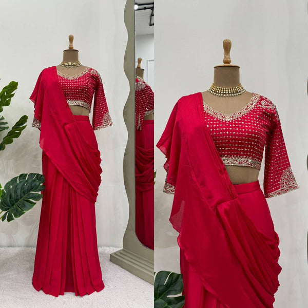 Ready To Wear Saree with Full Stitched Blouse