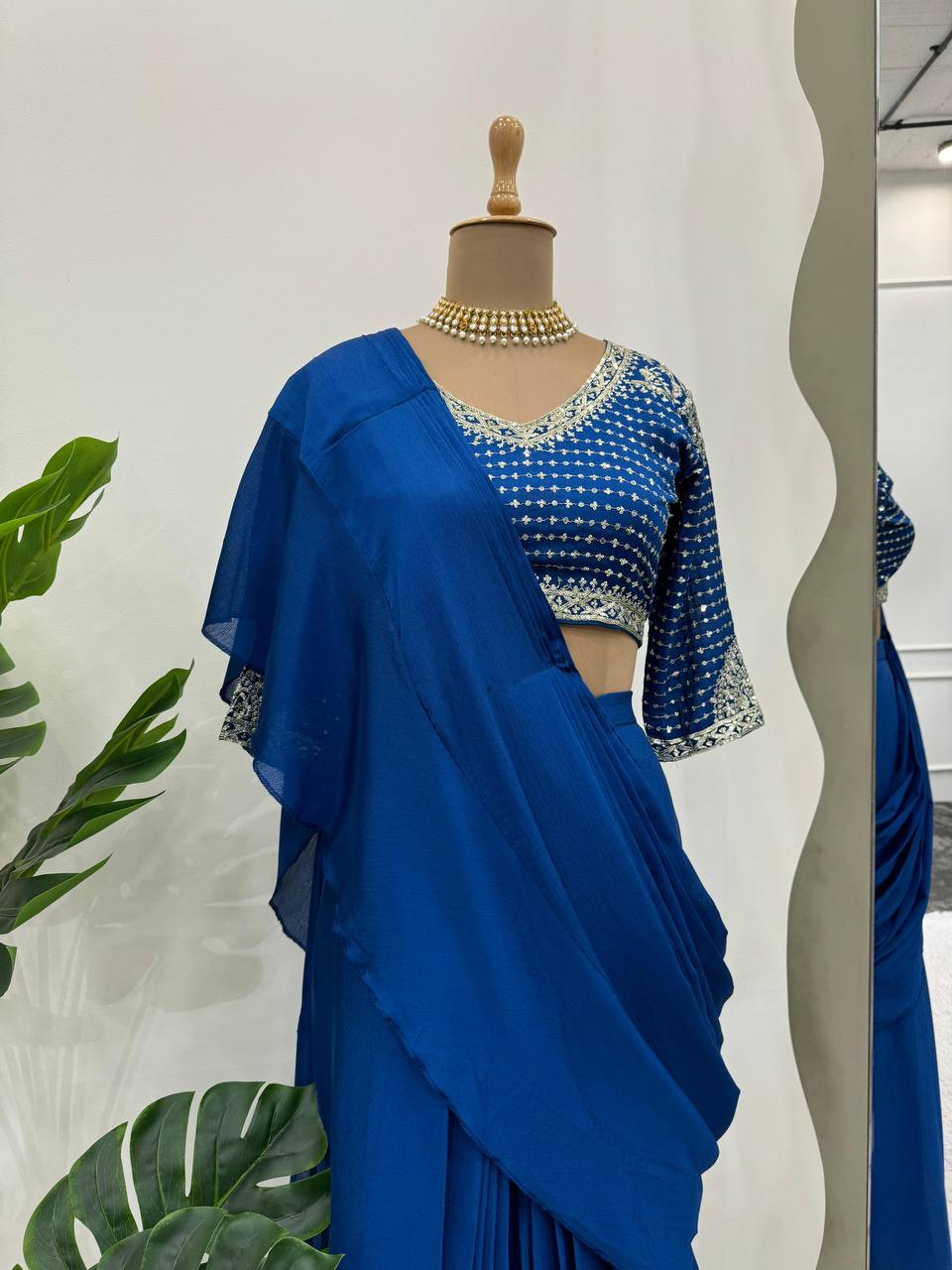 Ready To Wear Saree with Full Stitched Blouse