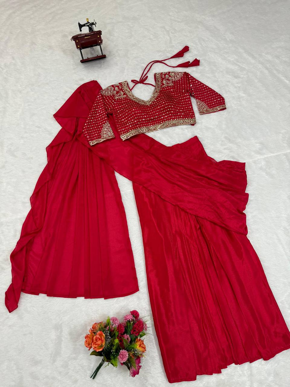 Ready To Wear Saree with Full Stitched Blouse