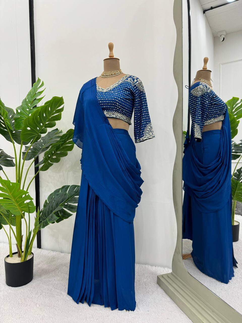 Ready To Wear Saree with Full Stitched Blouse
