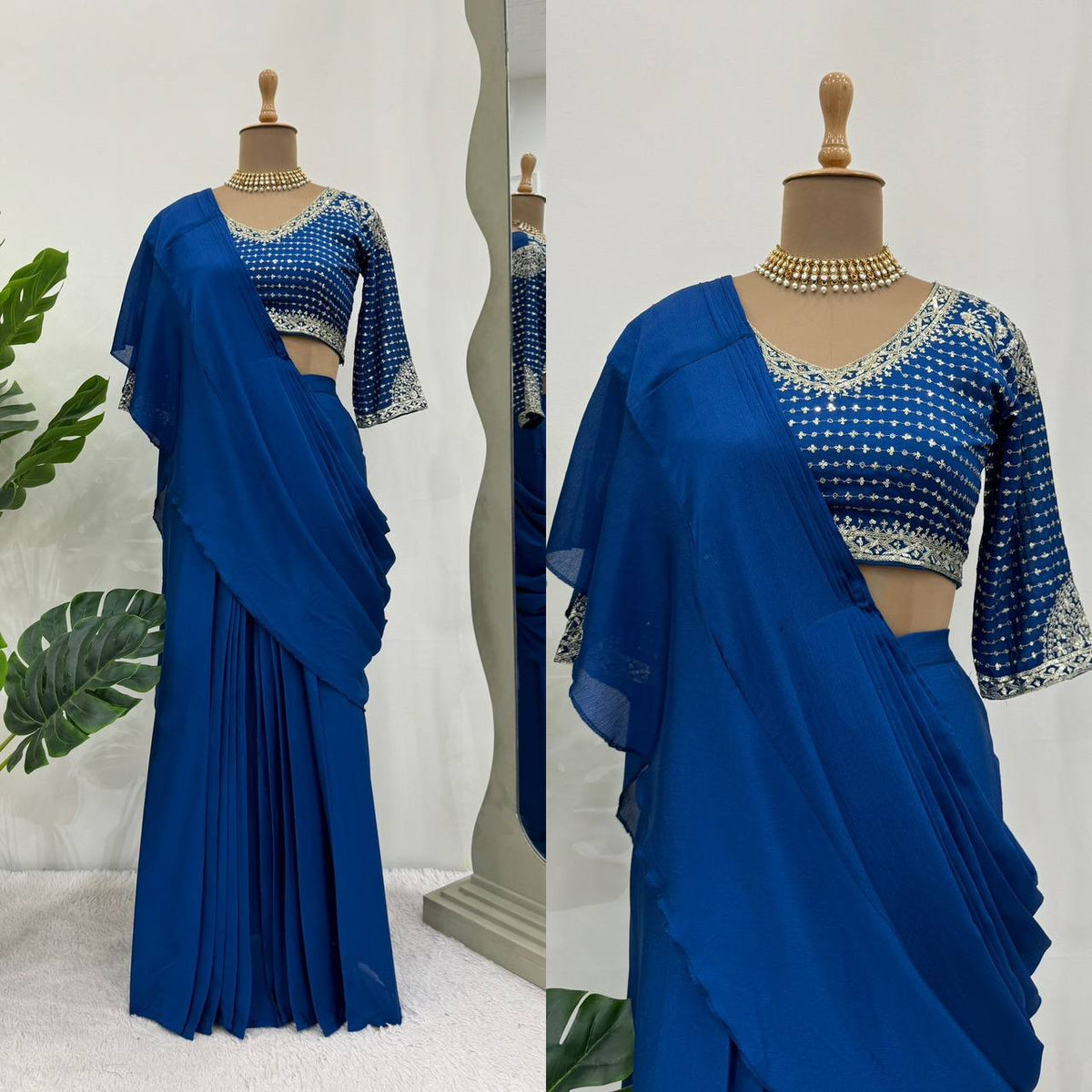 Ready To Wear Saree with Full Stitched Blouse