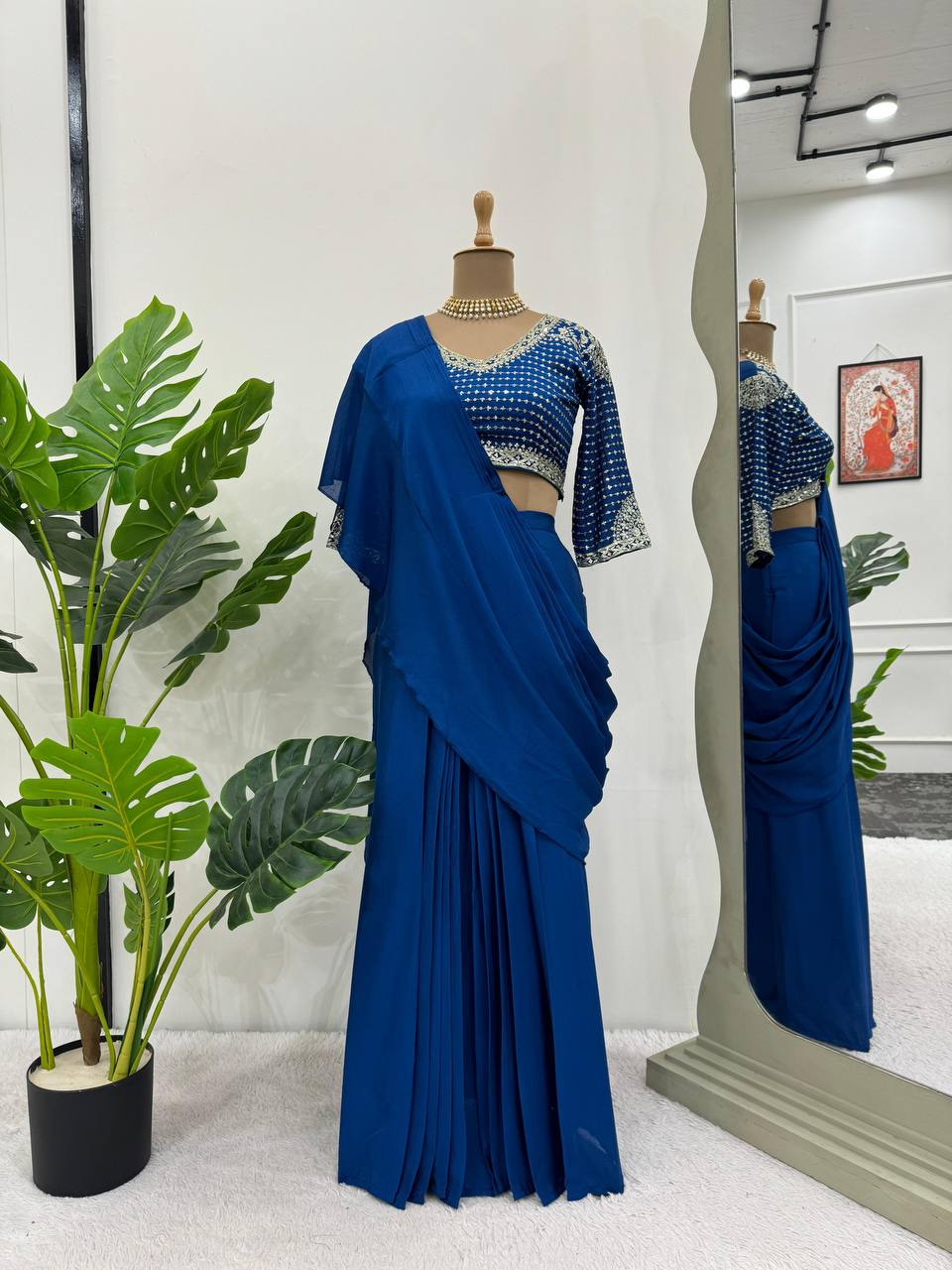 Ready To Wear Saree with Full Stitched Blouse