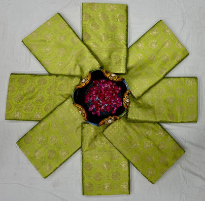 Women's Kanjivaram Soft Silk Saree For Wedding With Un-Stitched Blouse Piece (Paithani)