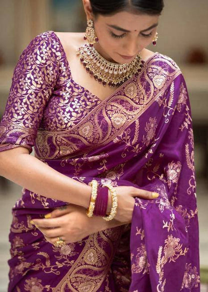 Reach Pallu Jacquard Saree For Women