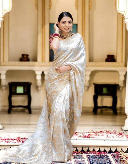 Reach Pallu Jacquard Saree For Women