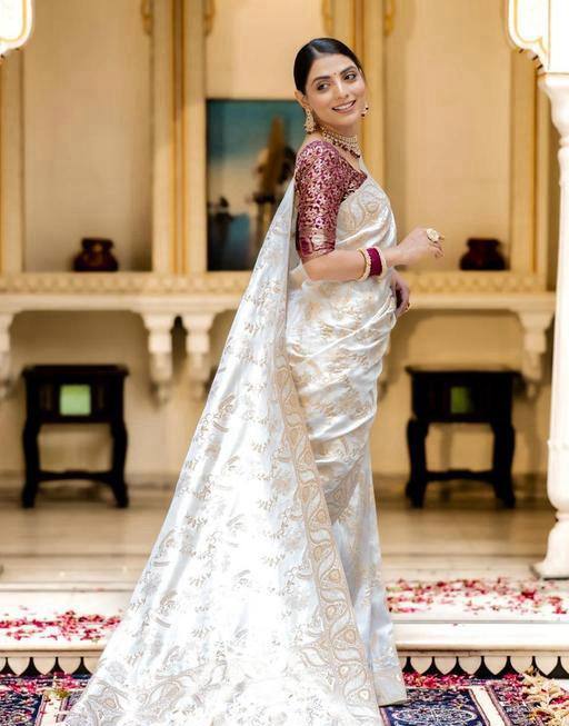 Reach Pallu Jacquard Saree For Women