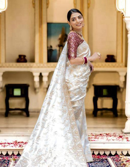 Reach Pallu Jacquard Saree For Women