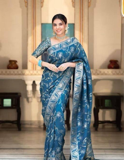 Reach Pallu Jacquard Saree For Women