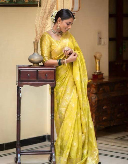 Reach Pallu Jacquard Saree For Women