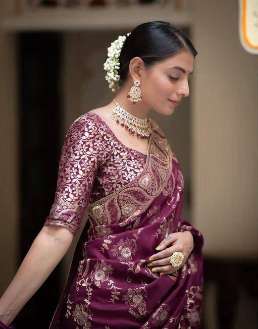 Reach Pallu Jacquard Saree For Women