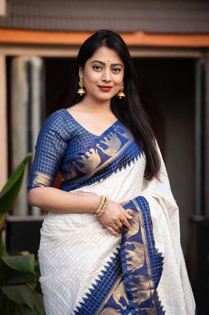 Reach Pallu Jacquard Saree For Women