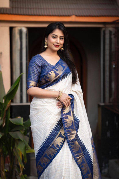 Reach Pallu Jacquard Saree For Women